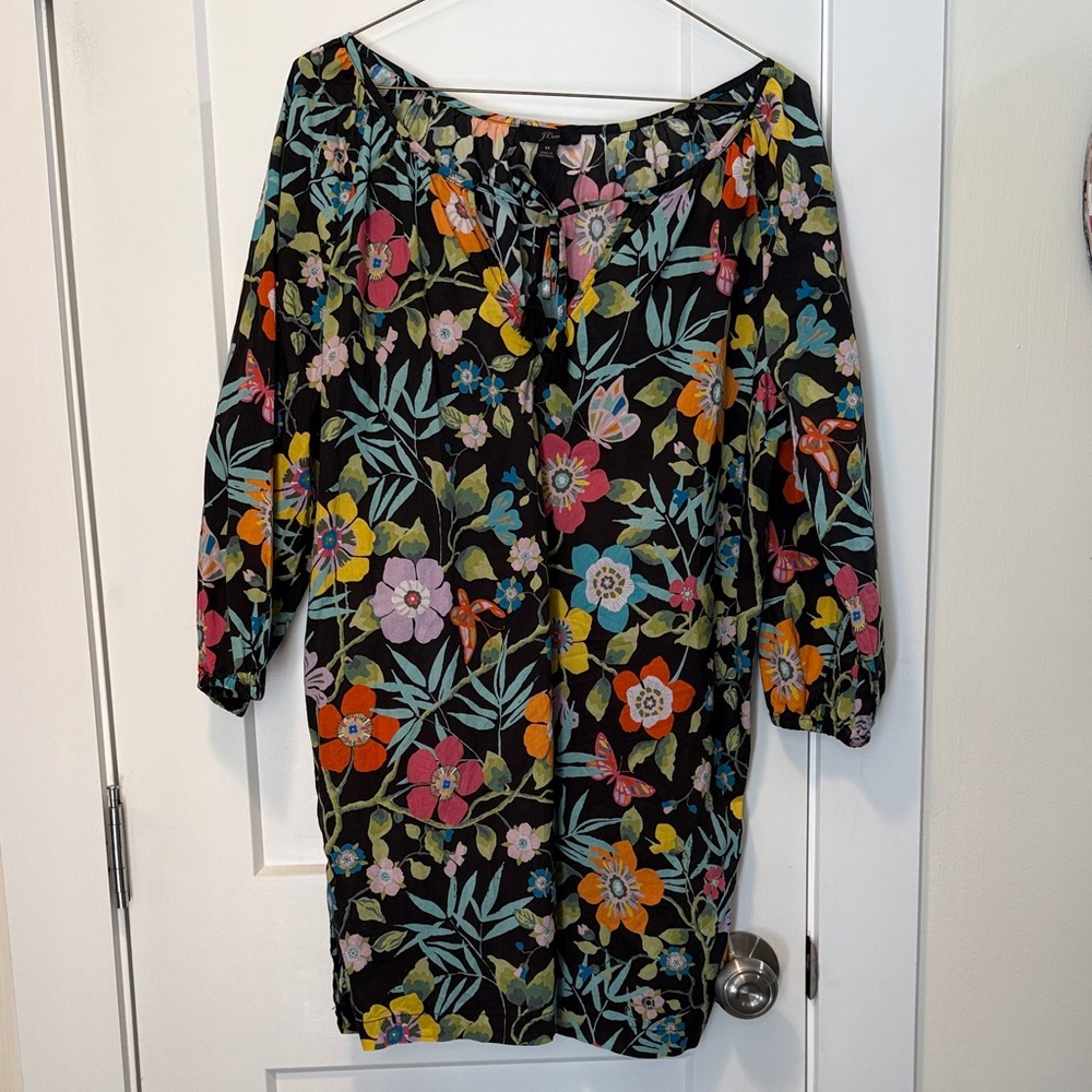 J. Crew Women's Tunic Beach Coverup in Liberty Pavilion Floral size M